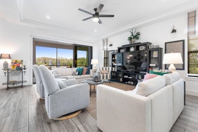 Living room hangout heaven Bright, airy, and built for together time—stretch out on the comfy seating, put on a movie, and open the doors to let in those…